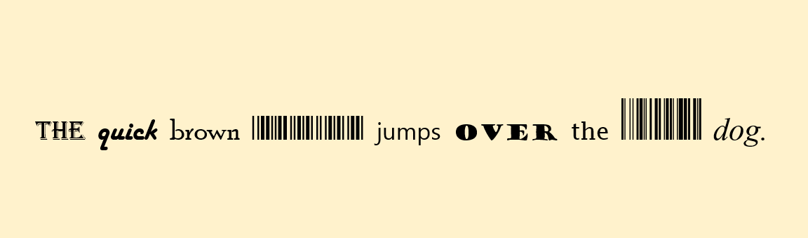 Barcode fonts