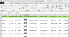 Make barcodes in Excel