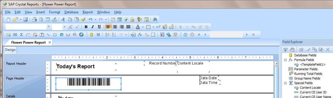 Barcodes in Crystal Reports