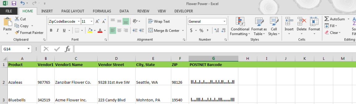 ZIP code barcode in Visual Basic