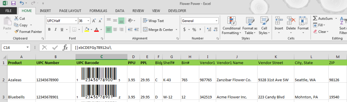 UPC barcodes in Visual basic