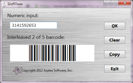 I2of5Tools barcode wizard