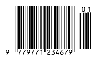 ISSN barcode with issue number supplemental